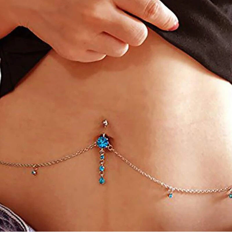 Belly Button Chain Piercing