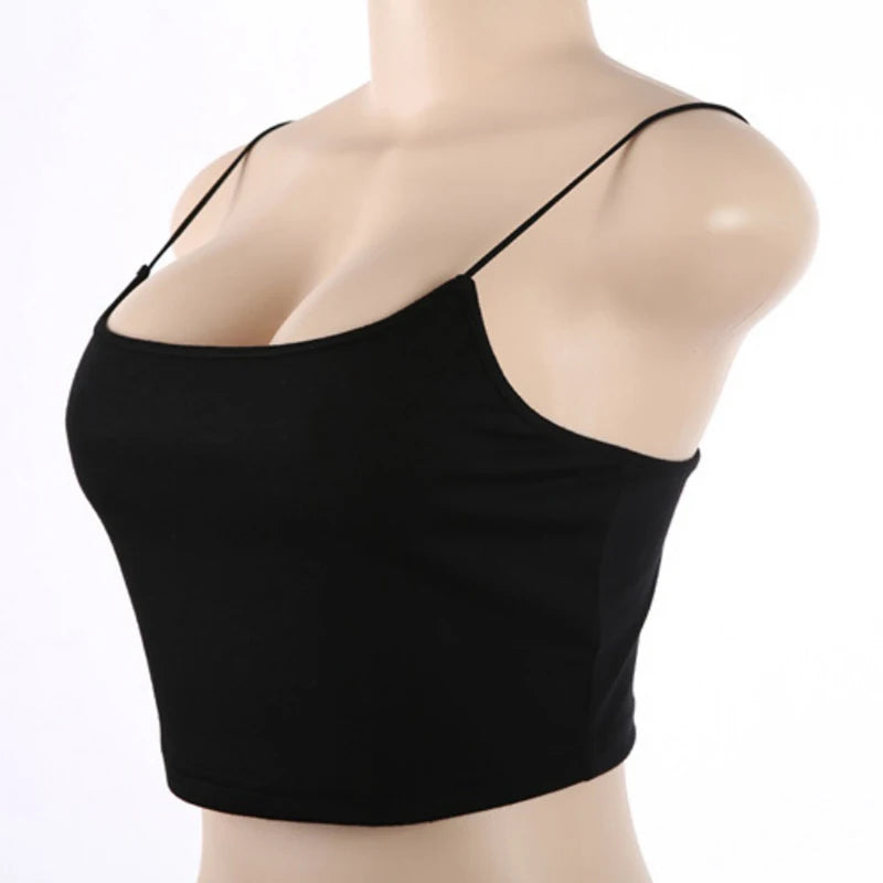 Sexy Sleeveless Cotton Straps Tops